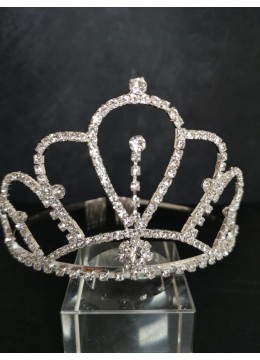 Красива сватбена корона с кристали модел Queen of Glamour